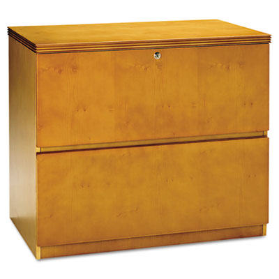 Mayline LF23620M Luminary Series Veneer 2 Drawer Lateral File, 34¾w x 20d x 29h, Maple