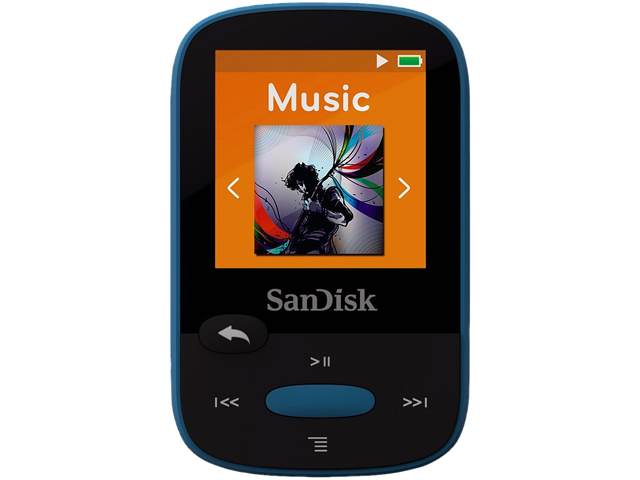 SanDisk Clip Sport 1.44" 8GB  Player   Blue   SDMX24 008G G46B