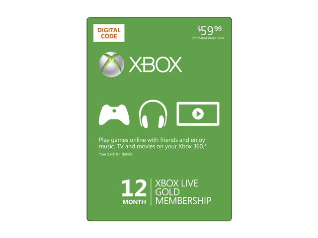    Microsoft Xbox LIVE 12 Month Gold Membership (Digital 