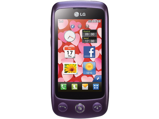 LG Cookie Plus GS500 30MB Purple Unlocked GSM Touch Screen Phone with 3.15MP Camera 3.0"