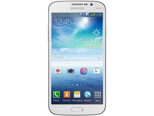 Samsung Galaxy Mega 5.8 I9152 White Dual Core 1.4GHz Unlocked GSM Dual SIM Android Phone