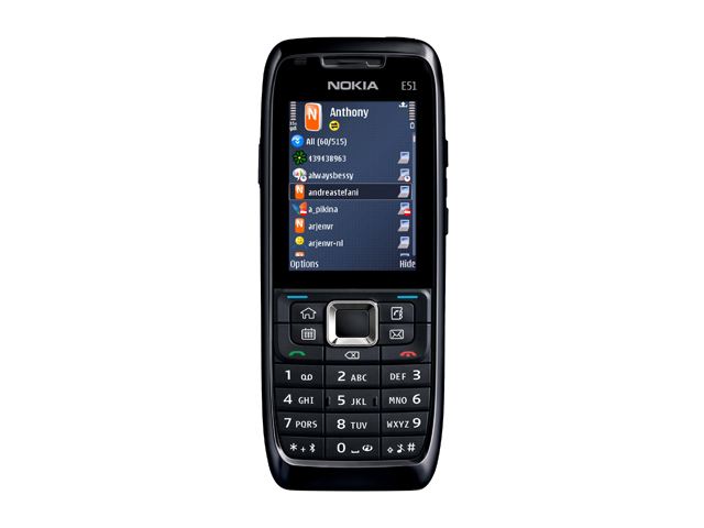    Nokia E51 Black 3G Unlocked GSM Bar Phone Supports 