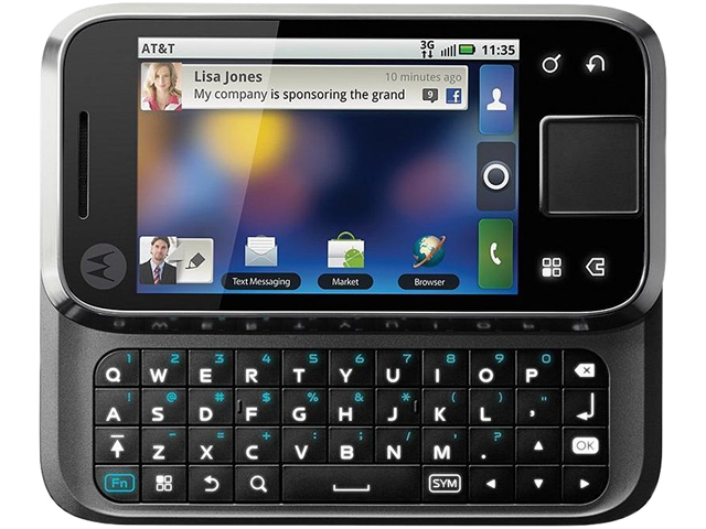 Motorola FLIPSIDE MB508 Black 3G 720MHz Touch Screen QWERTY Keyboard 3.2 MP Camera Unlocked GSM Cell Phone