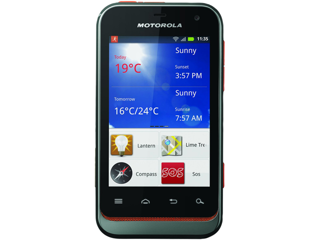 Motorola Defy Mini XT320 512 MB ROM, 512 MB RAM Black / Orange Unlocked GSM Android Cell Phone 3.2"
