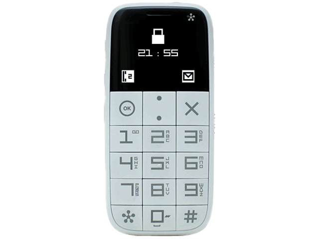 Just 5 J510 White Unlocked GSM Cell Phone