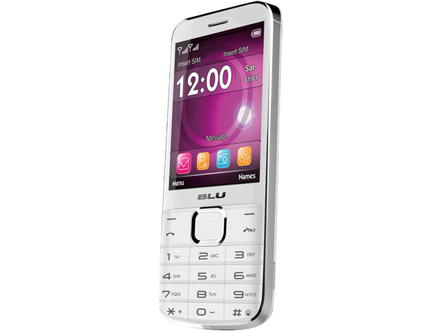 Blu Diva X T372T White Dual SIM Unlocked Cell Phone w/ Flashlight