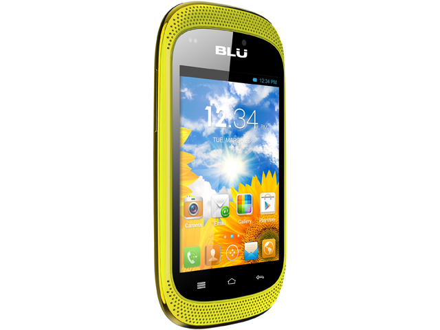Blu Dash Music D172A Yellow 3G 1.0GHz Unlocked GSM Dual SIM Android Cell Phone