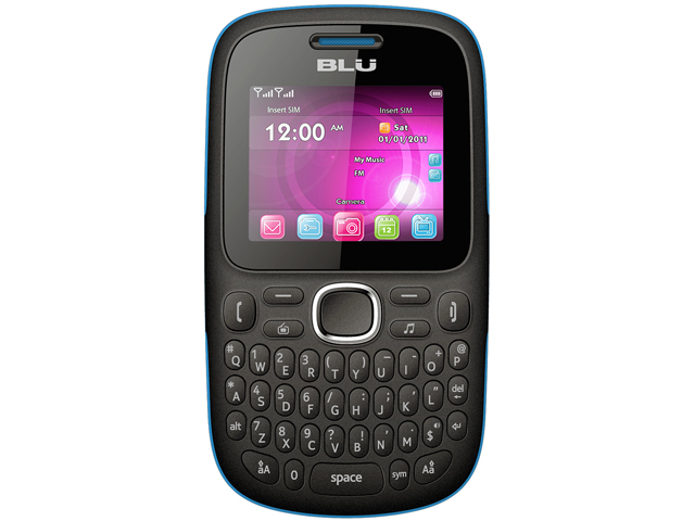 Blu Tank T190 16 MB ROM, 32 MB RAM Blue 1800mAh Battery Stereo FM Radio Camera Bluetooth Unlocked GSM Cell Phone 1.8"