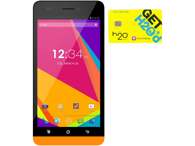 BLU Studio 5.0 LTE Y530Q Orange 4G LTE Quad Core Android Phone + H2O $50 SIM Card