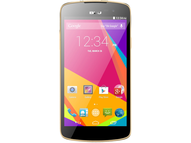 Blu Studio X Plus D770u 8GB 3G Gold Unlocked GSM HSPA+ Android Phone 5.5" 1GB RAM