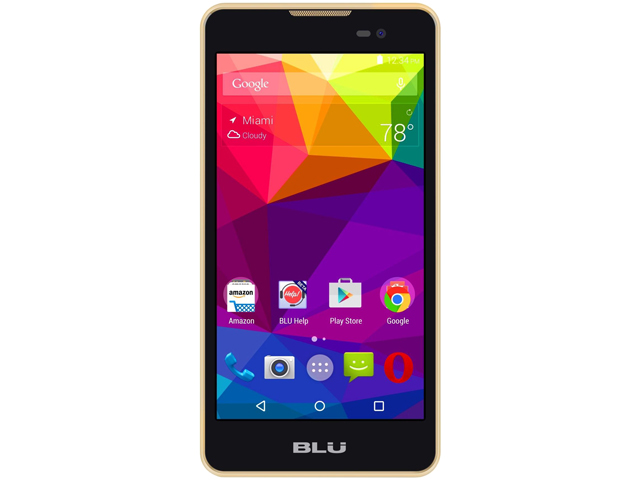 Blu Dash M D030U 4GB 3G Gold Unlocked GSM Dual SIM Android Phone 5" 768MB RAM