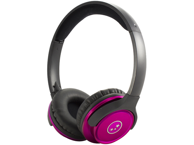 Able Planet Travelers' Choice Metallic Pink 3.5mm Stereo headphone SH190 PKM