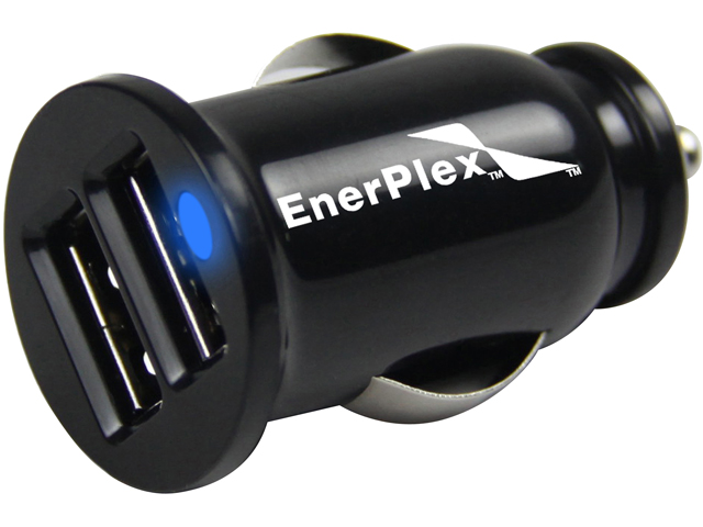 EnerPlex AC CAR BK Black Dual USB Car Charger