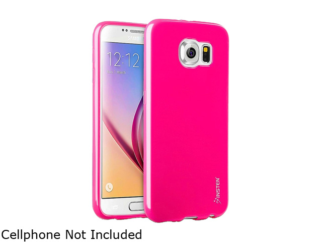 Insten Hot Pink TPU Rubber Candy Jelly Skin Case for Samsung Galaxy S6 2076372