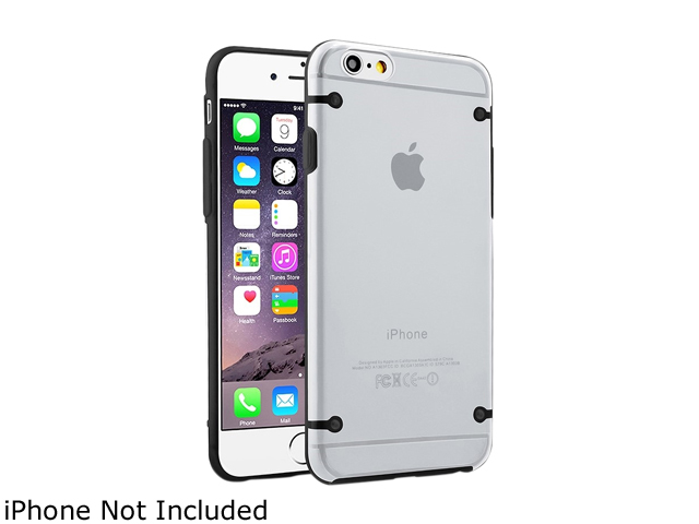 Insten Clear / Black TPU Rubber Bumper Snap in Case Cover for Apple iPhone 6 (4.7 inch) 1964157
