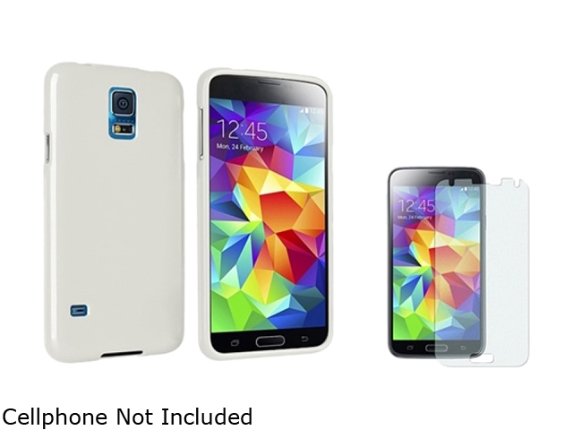 Insten Clear Jelly TPU Rubber Case with Colorful Diamond LCD Screen Protector for Samsung Galaxy S5 / SV 1841970