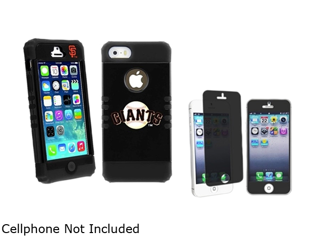 Insten Black Skin / Black Hard San Francisco Hybrid Case with Privacy Screen Cover Compatible with Apple iPhone 5 / 5S 1761262