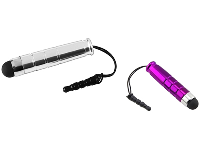 Insten 2 Mini Stylus Pen Silver Purple Dust Cap Compatible with Samsung Galaxy S3 SIII i9300 S4 i9500