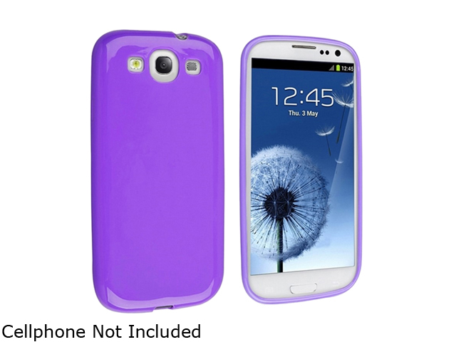 Insten Purple Jelly TPU Rubber Skin Case For Samsung Galaxy S3 682838 