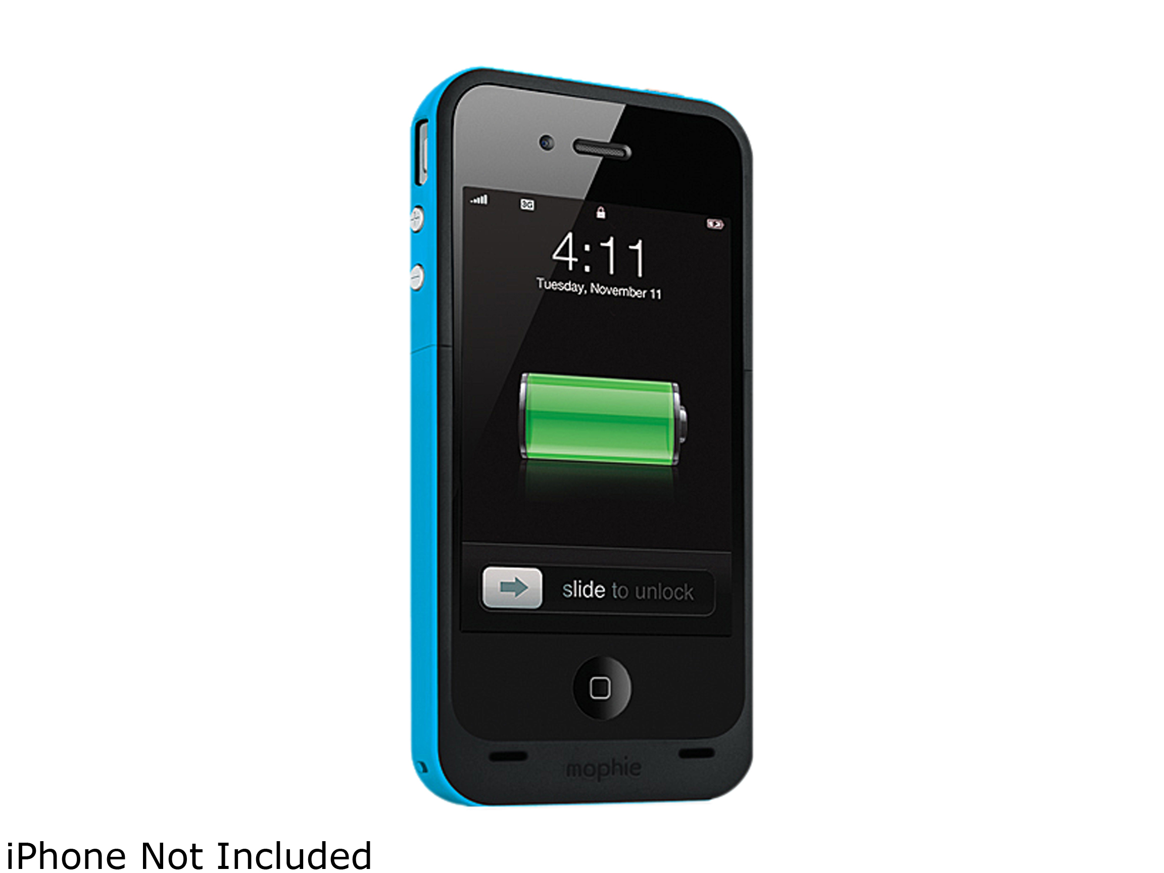 mophie Juice Pack Plus Cyan 2000mAh Battery Case For iPhone 4 / 4S 1161_JPP IP4 CYN