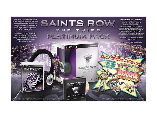    Saints Row The Third Platinum Pack Playstation3 Game THQ