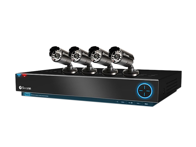 Swann SWDVK 830004 US 8 Channel H.264 Level DVR8 3000 TruBlue D1 Digital Video Recorder & 4 x PRO 530 Cameras