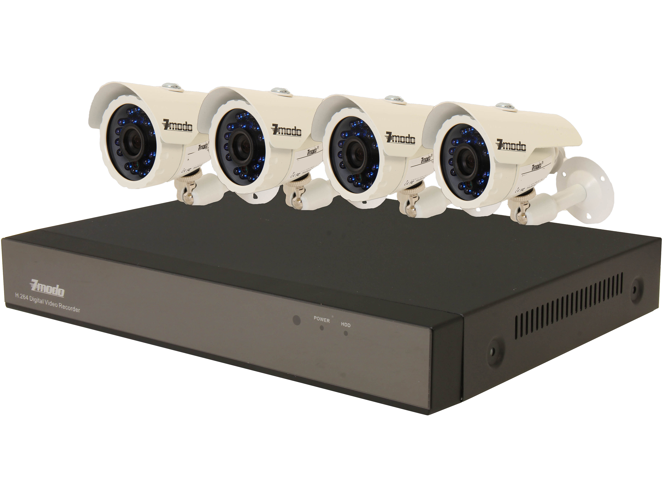 Zmodo KDS4 BARBZ4ZN 4 Channel H.264 Level Surveillance DVR Kit