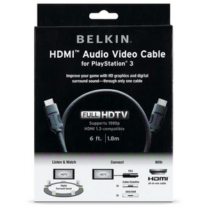 Belkin AM22302 06 SN 6 ft. Black Connector on First End: HDMI Connector on Second End: HDMI HDMI to HDMI Audio/Video Cable