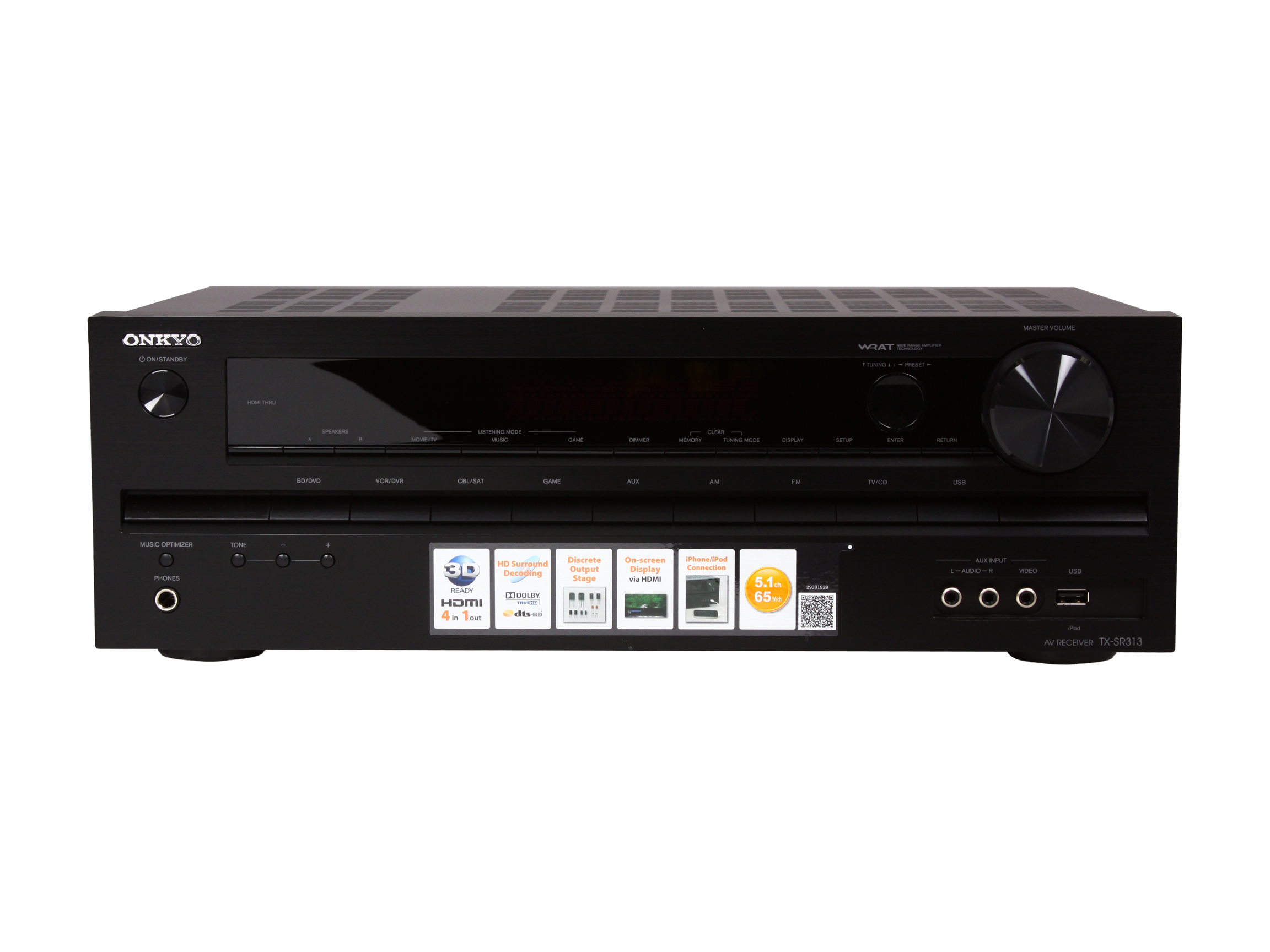 ONKYO TX SR313 5.1 Channel 3D Ready Home Theater Receiver