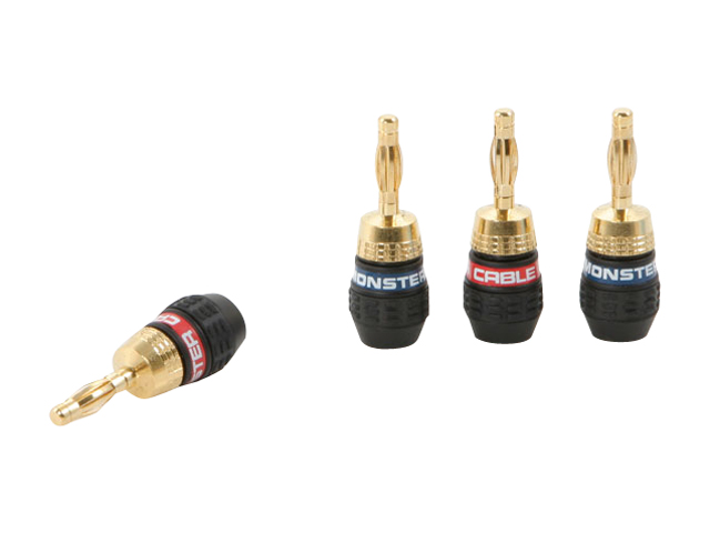 Monster   QuickLock Gold Banana Connectors