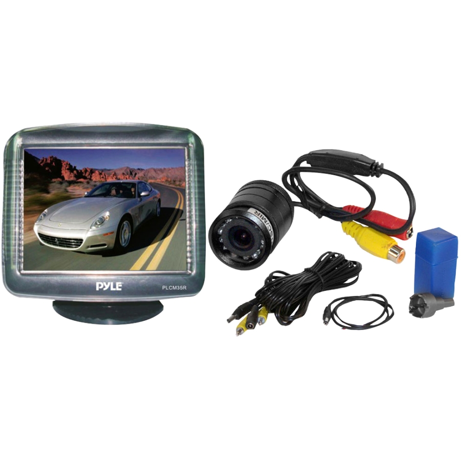 PYLE PLCM35R 3.5" TFT LCD Monitor / Night Vision Rear View Camera