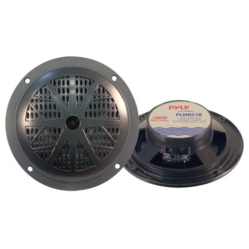 Pyle 100 Watts 5.25" 2 Way Black Marine Speakers