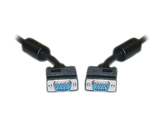 SIIG CB VG0011 S1 3 ft. SVGA HD15 M/M Shielded Video Cable with Ferrite