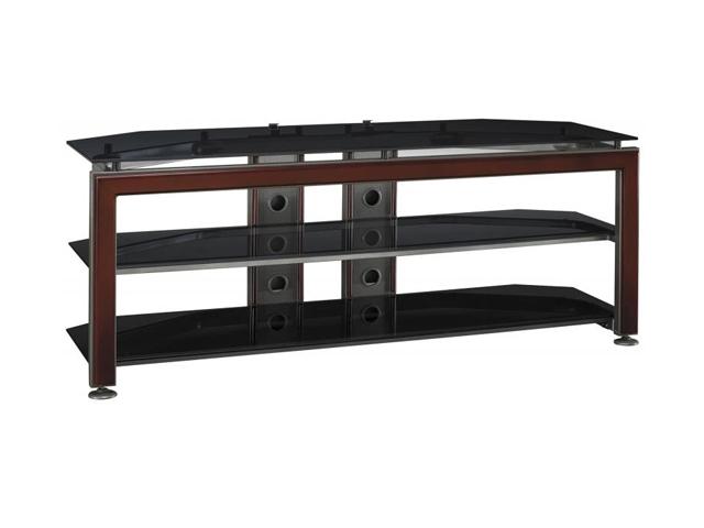   com   BUSH FURNITURE VS74677 03 Up to 60 Cool Gray Metallic TV Stand