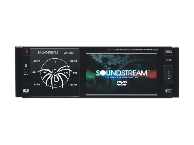 SOUNDSTREAM Single Din A/V Source Unit w/ Detachable 3.6" LCD