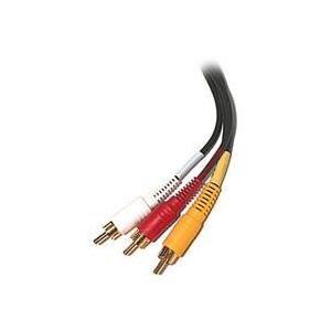 STEREN Model 206 282 18 ft. Stereo 3 RCA Video Patch Cord M M