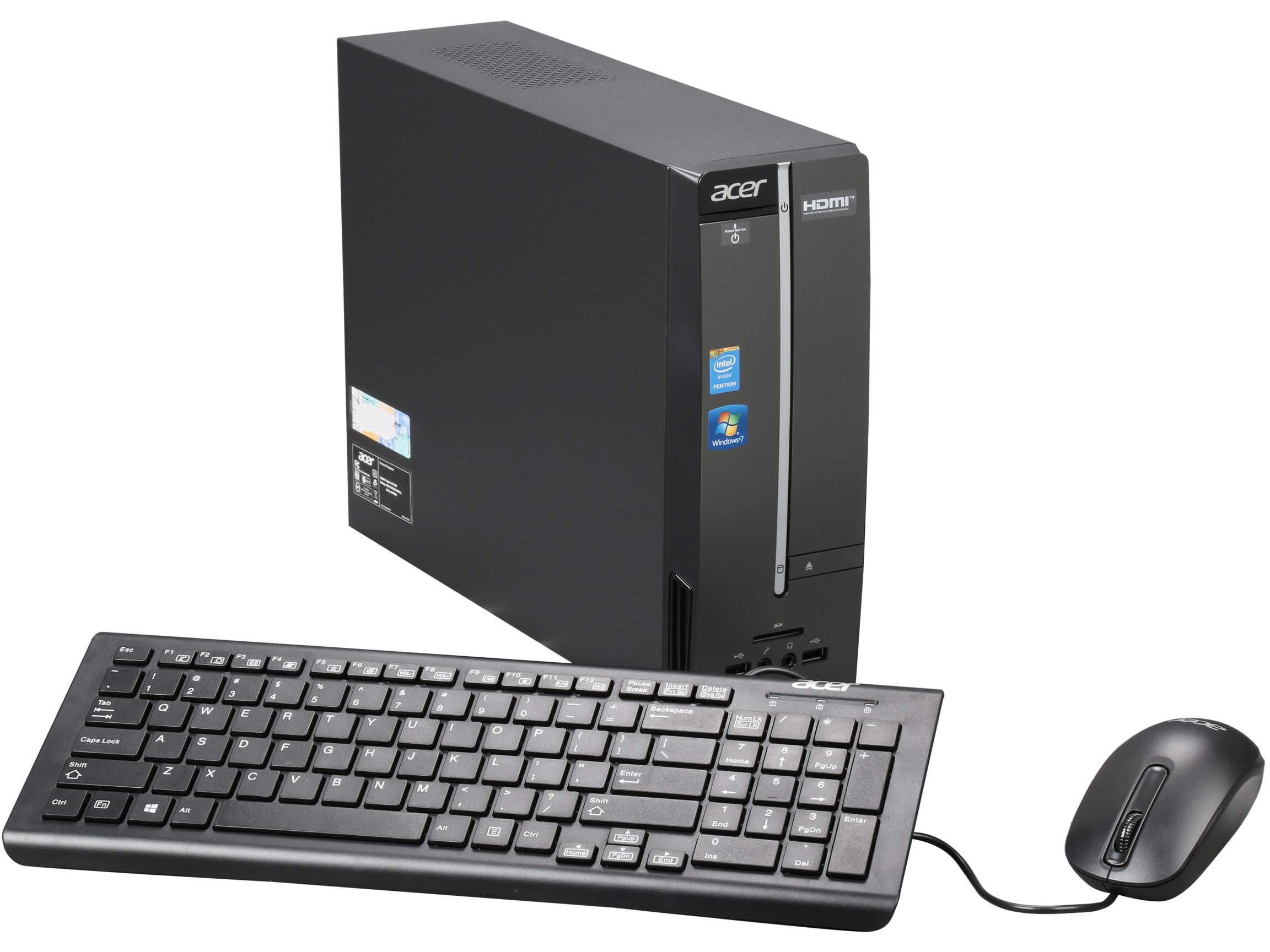 Acer Desktop PC AXC 603 UR2D Pentium J2900 (2.41 GHz) 4 GB DDR3 500 GB HDD Windows 7 Professional 64 Bit