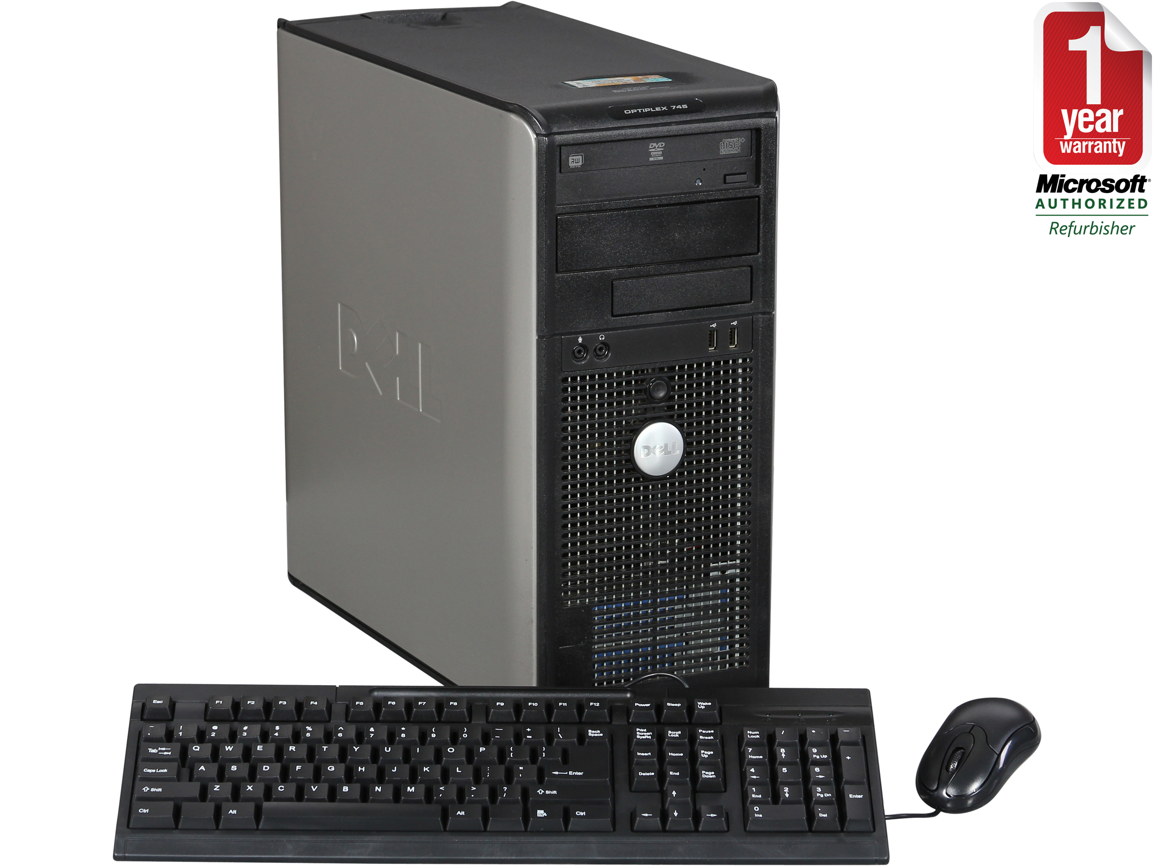 Refurbished Dell Optiplex 745 [Microsoft Authorized Recertified] Tower Desktop PC with Intel Core 2 Duo 2.13Ghz, 4GB RAM, 1TB HDD, DVDROM, Windows 7 Professional 64 Bit