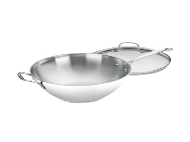      Cuisinart 726 38H 14 Stir Fry w/Helper Handle & Glass Cover