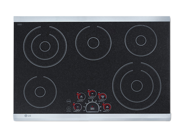    LG 30 Smoothtop Electric Cooktop LCE3081ST Black