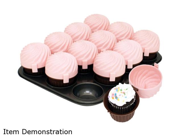 Range Kleen STG32B14M12P 12 Cup Cupcake Pan with Bonus 12 pack GO GO Cupcase