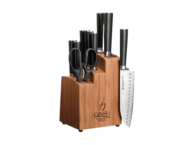 Ginsu 7112 Chikara 12 Piece Stainless Steel Knife Set with Block