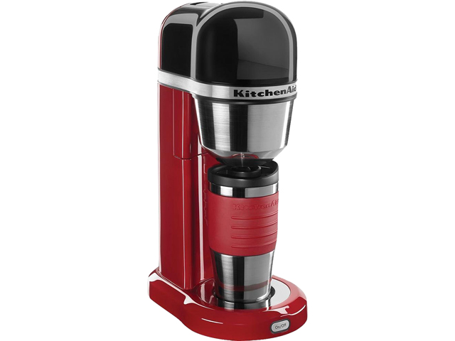 KitchenAid KCM0402ER Empire Red Personal Coffee Maker with Optimized Brewing Technology