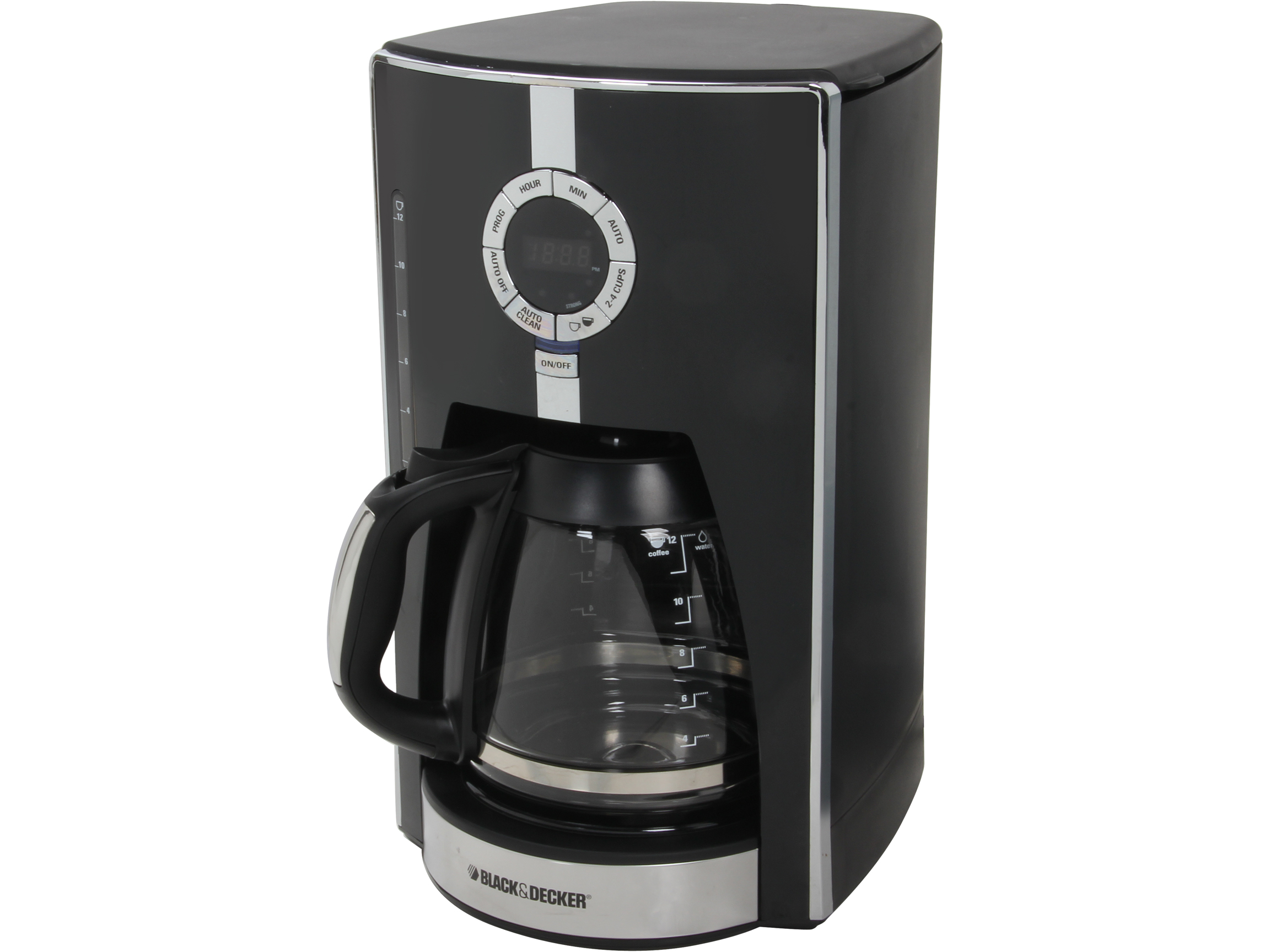 MR. COFFEE ISX46 Black with Red 12 Cup Programmable Coffee Maker