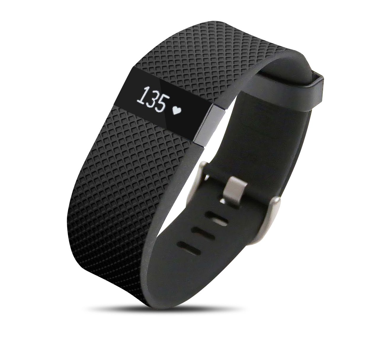 Fitbit Charge HR Wireless Activity Wristband, Black, Large