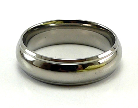 6.5mm Domed Titanium Ring (Men's and Women's)