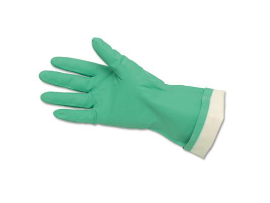 MCR Safety 5319E Flock Lined Nitrile Gloves  Green 