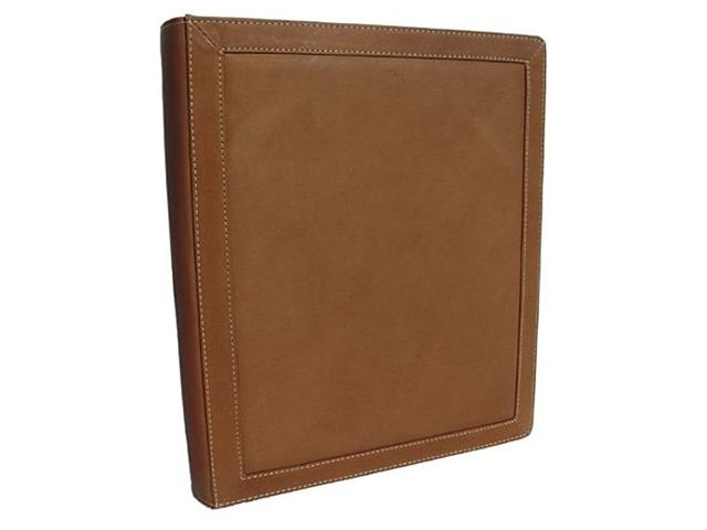 Piel Leather 2568 Three Ring Binder Folder   Saddle