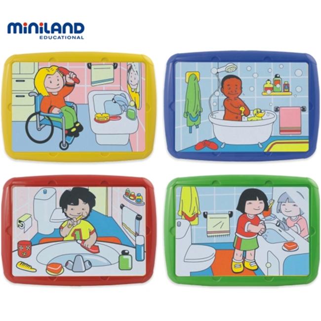 Miniland Educational 35360 Hygiene habits  4 plastic puzzles