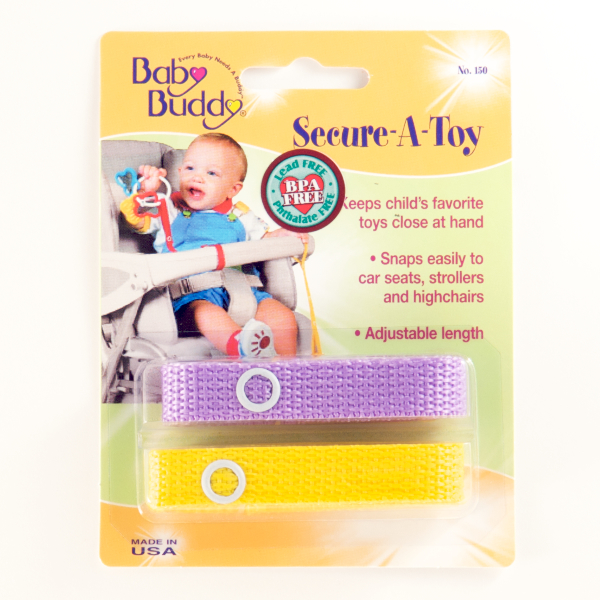 Baby Buddy Secure A Toy 2ct Lilac Yellow   Case of 24